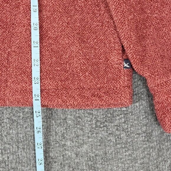 Eddie Bauer Sweater Womens Small Rust 1/4 Button Up Fleece Pullover EB006400 - Picture 4 of 13